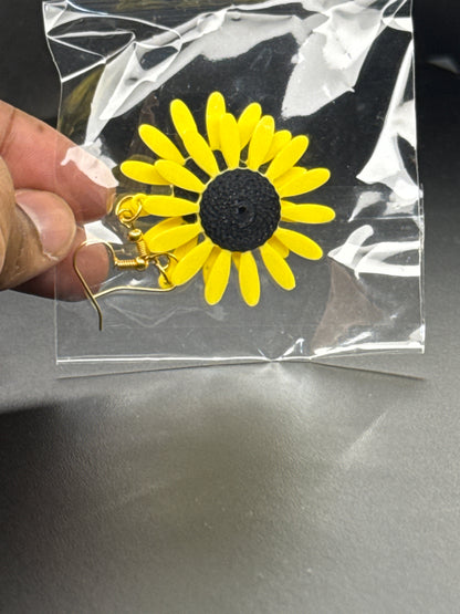 Big Sunflower Earrings