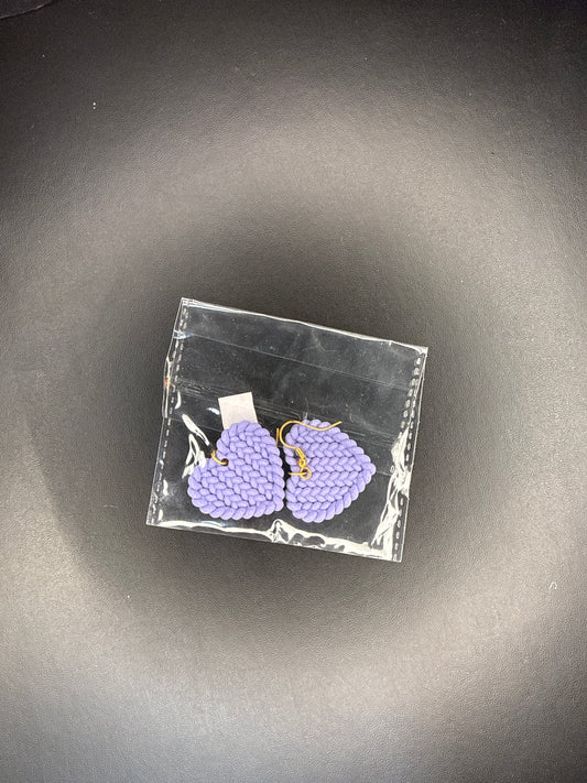 Purple Heart Earrings