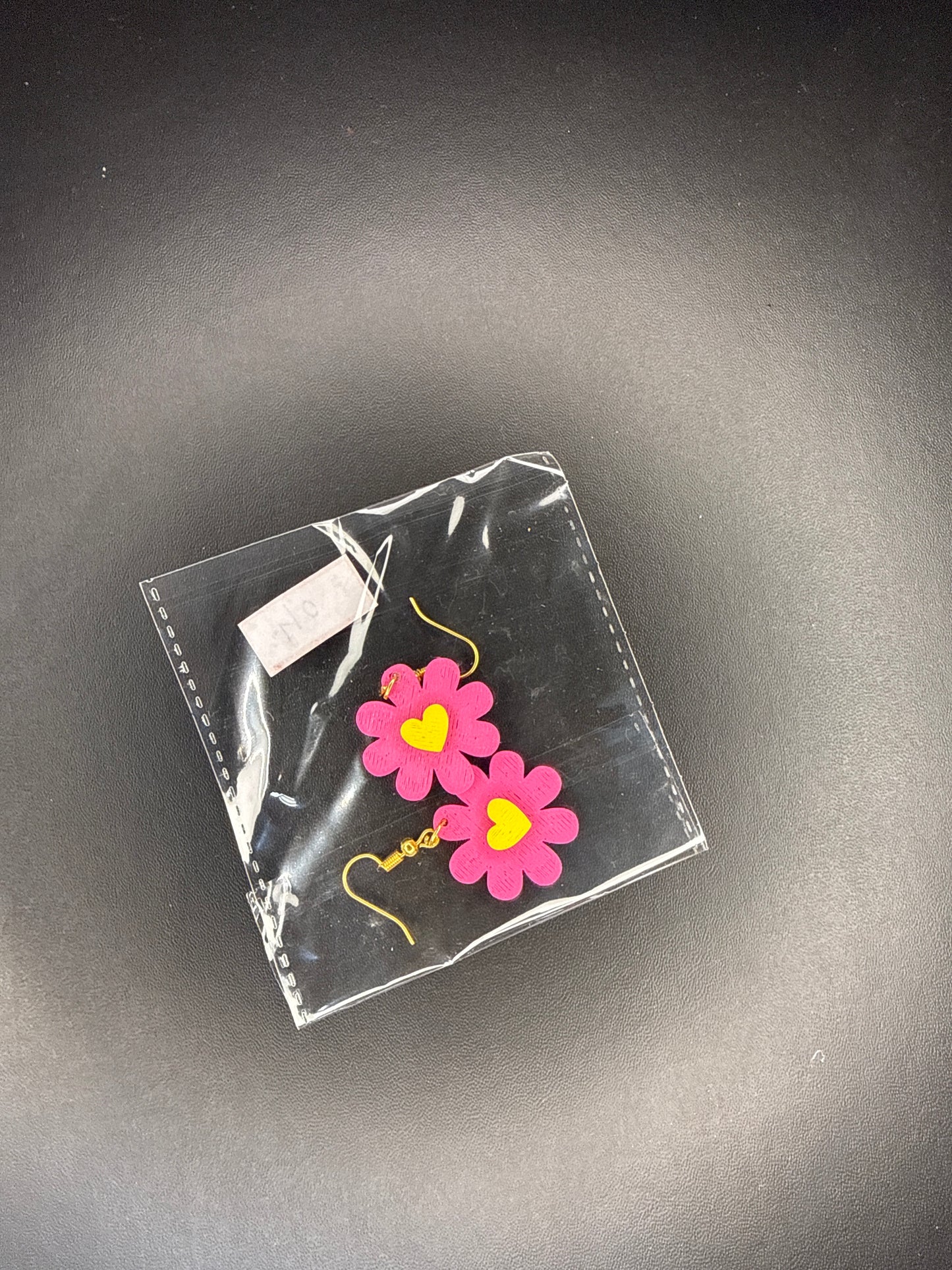 Pink Flower Earrings
