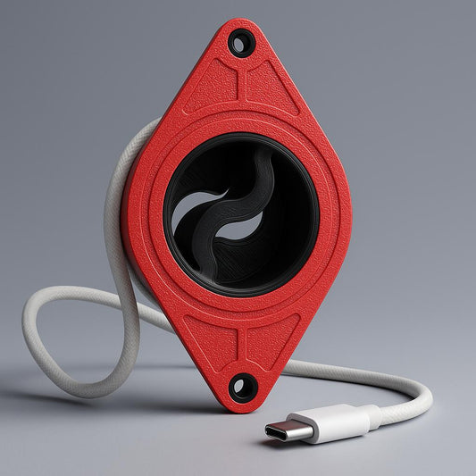 Premium Cable Winder Organiser – Sleek Red Edition